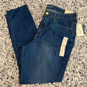 Universal Thread Women’s Blue Stretch Skinny Jeggings Jeans, Raw Hem, Sz 14 NWT